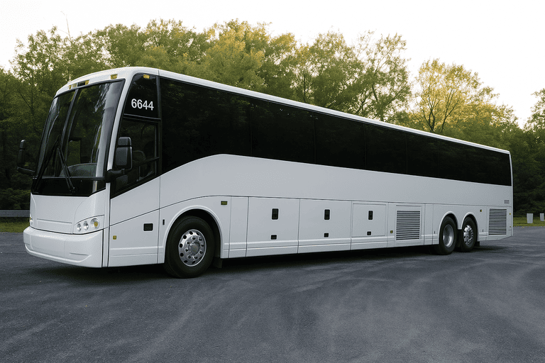 exterior of Brownsville Minibus Company coach bus