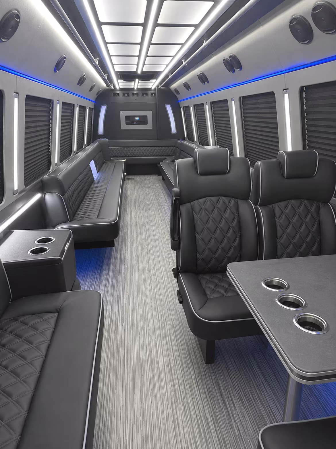 brownsville 25 passenger party bus inside