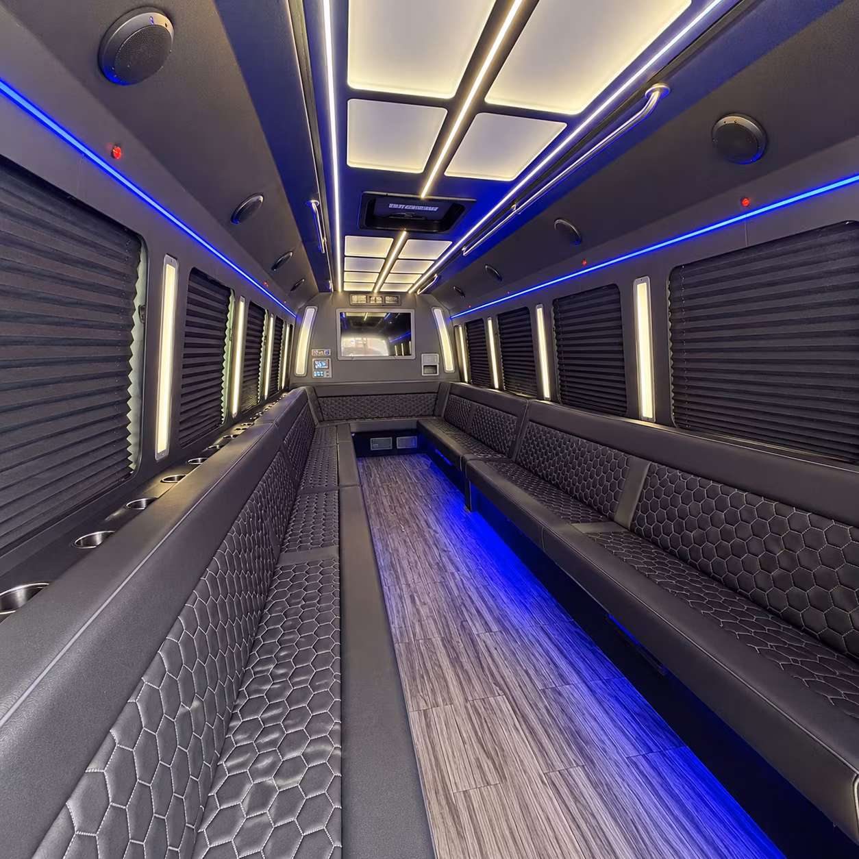brownsville 30 passenger party bus interior