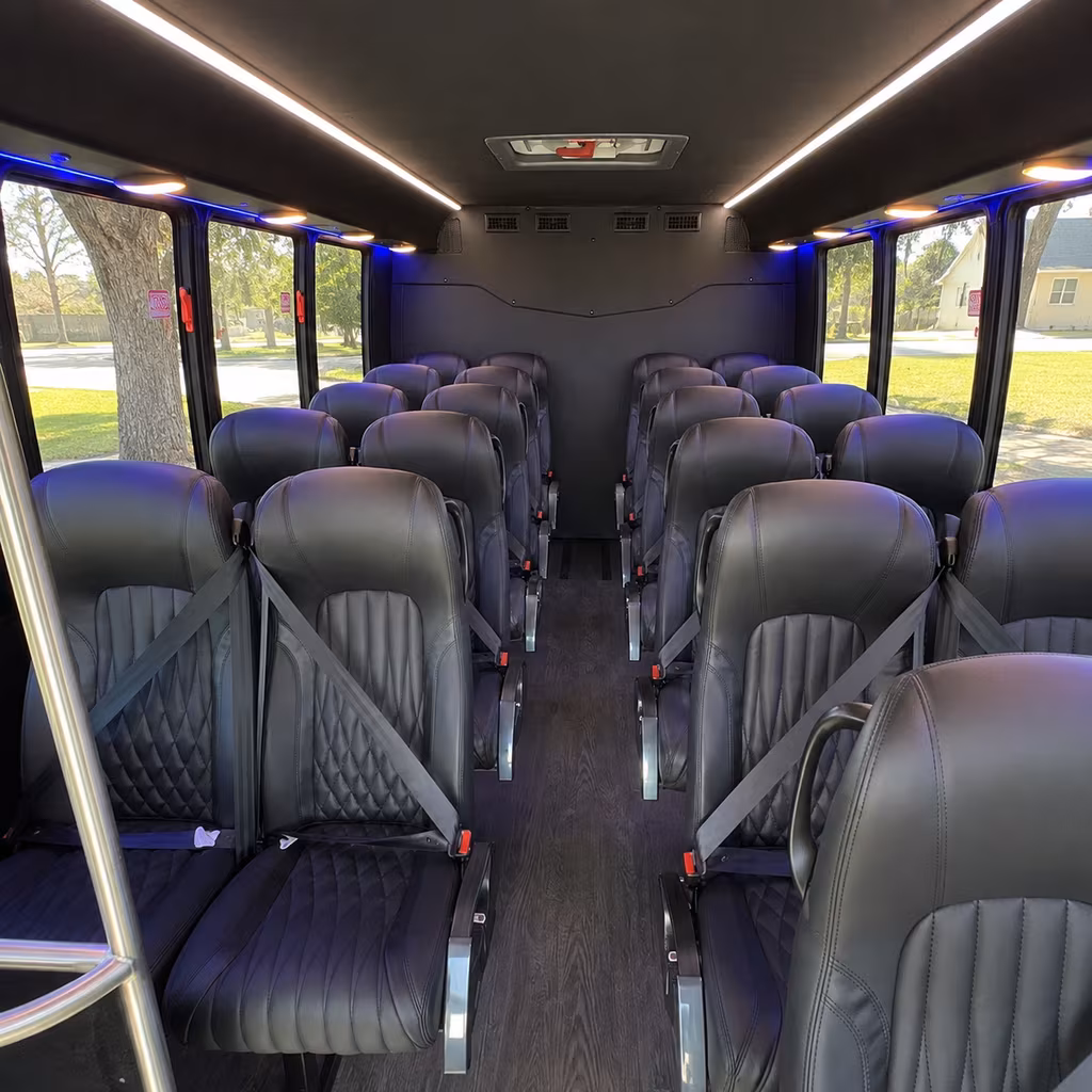 brownsville 35 passenger minibus interior