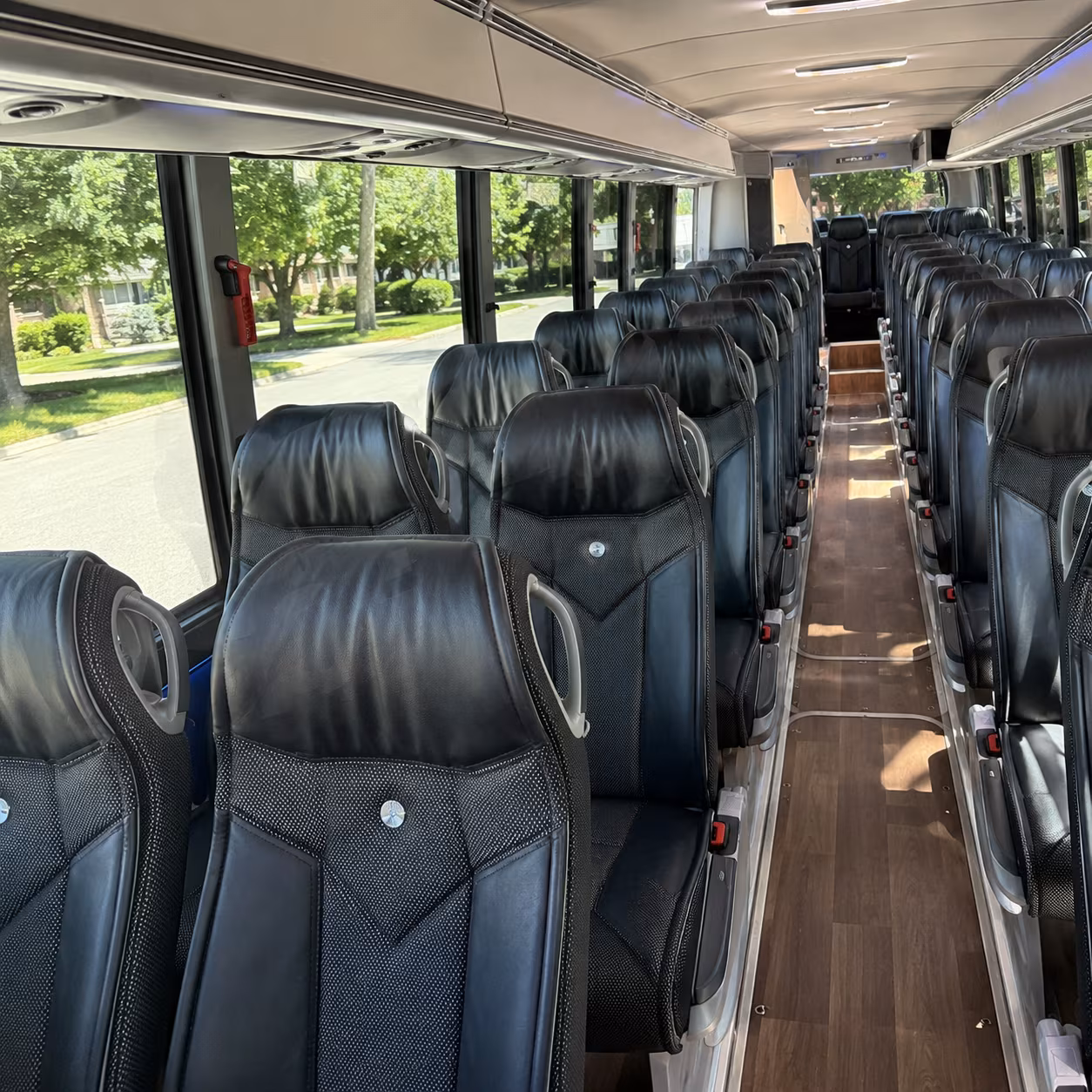 brownsville 40 passenger charter bus inside