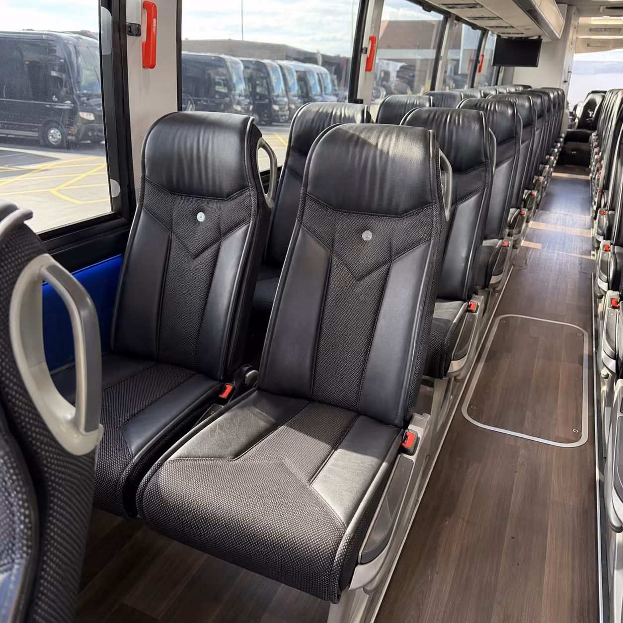 brownsville 40 passenger charter bus interior