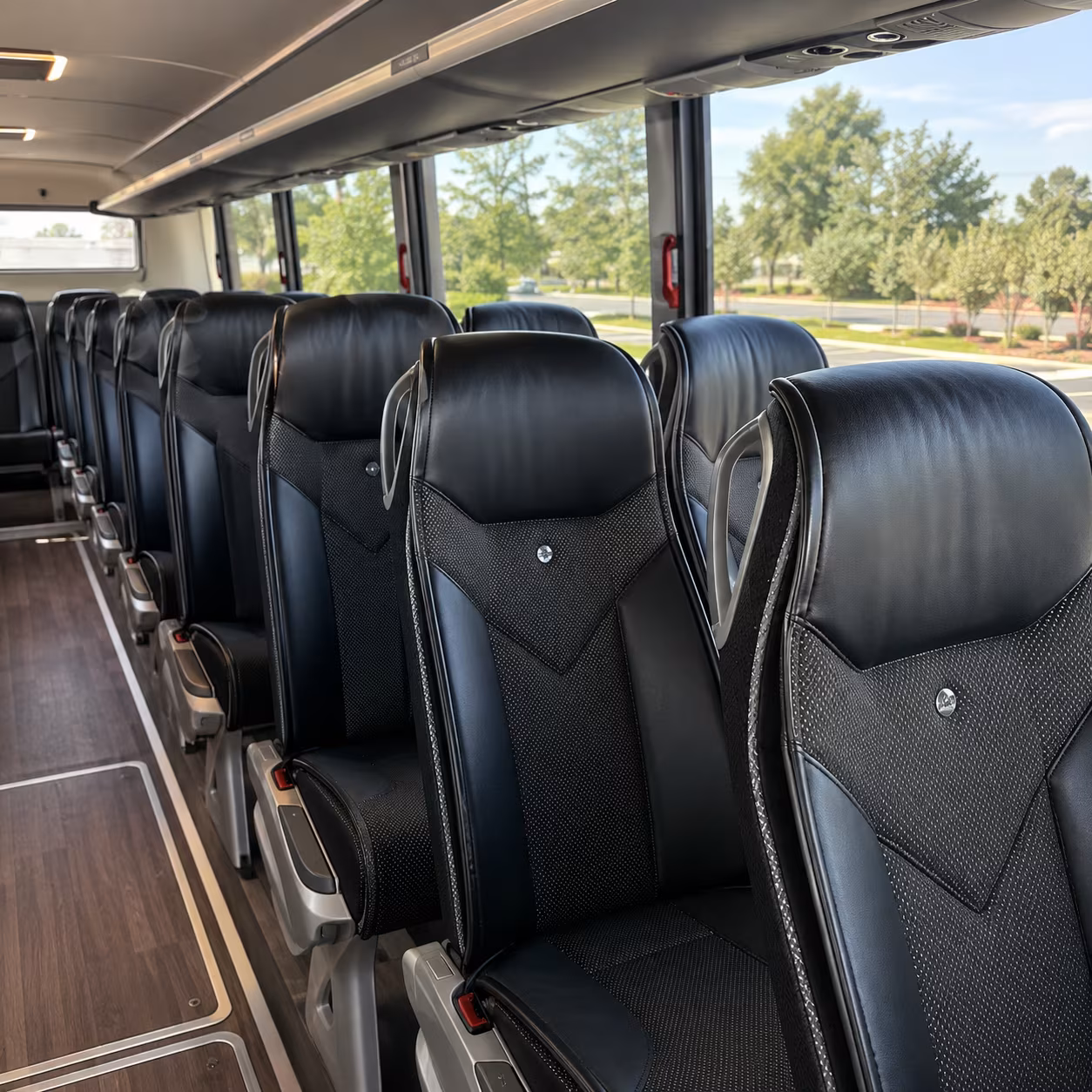 brownsville 45 passenger charter bus interior