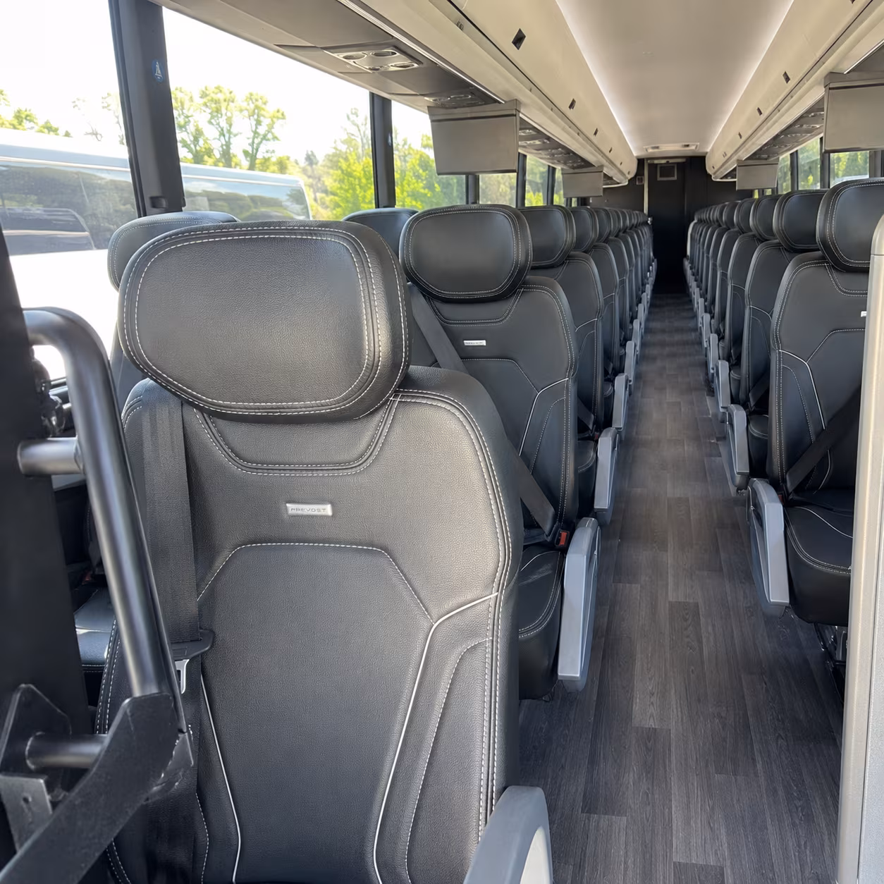 brownsville 47 passenger charter bus interior