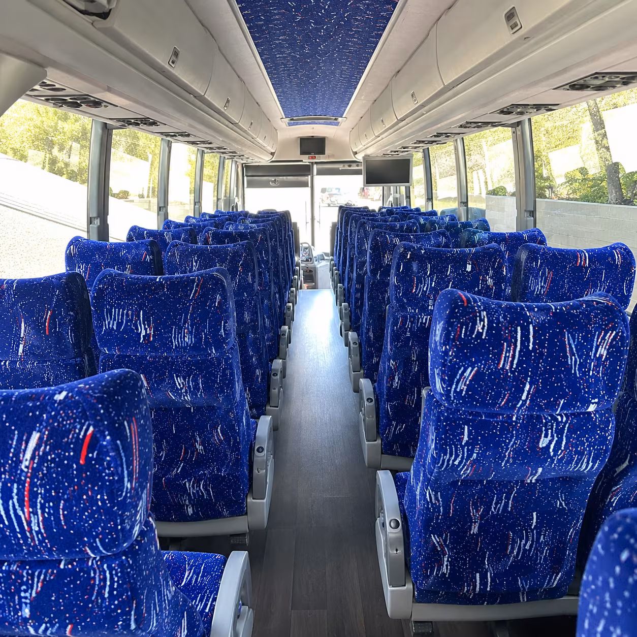 brownsville 50 passenger charter bus interior