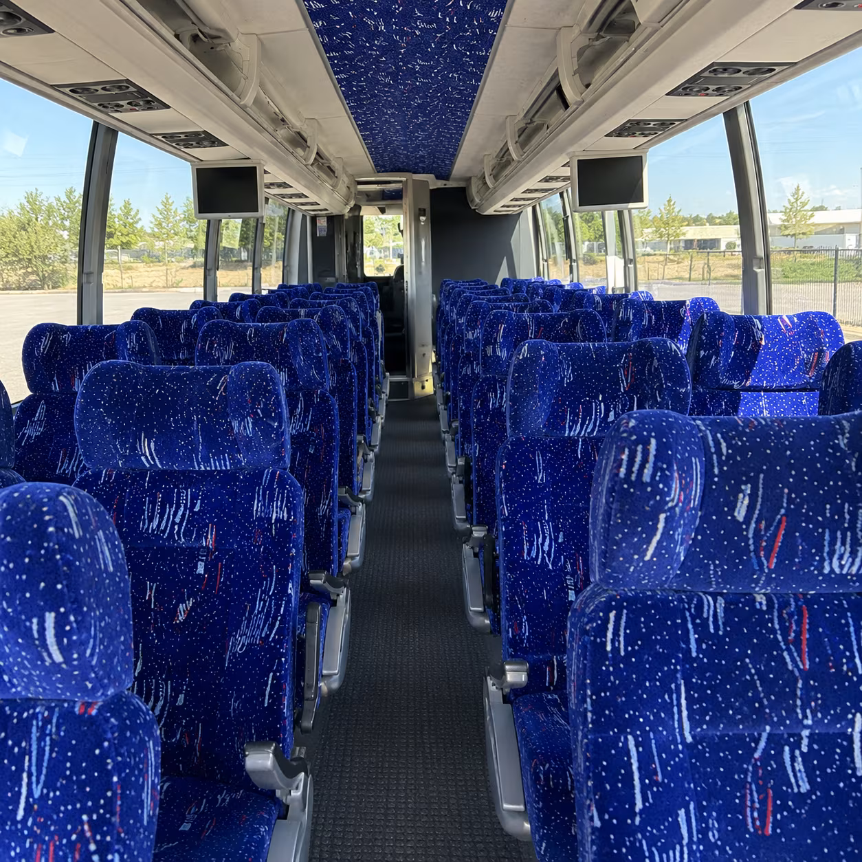 brownsville 54 passenger charter bus interior