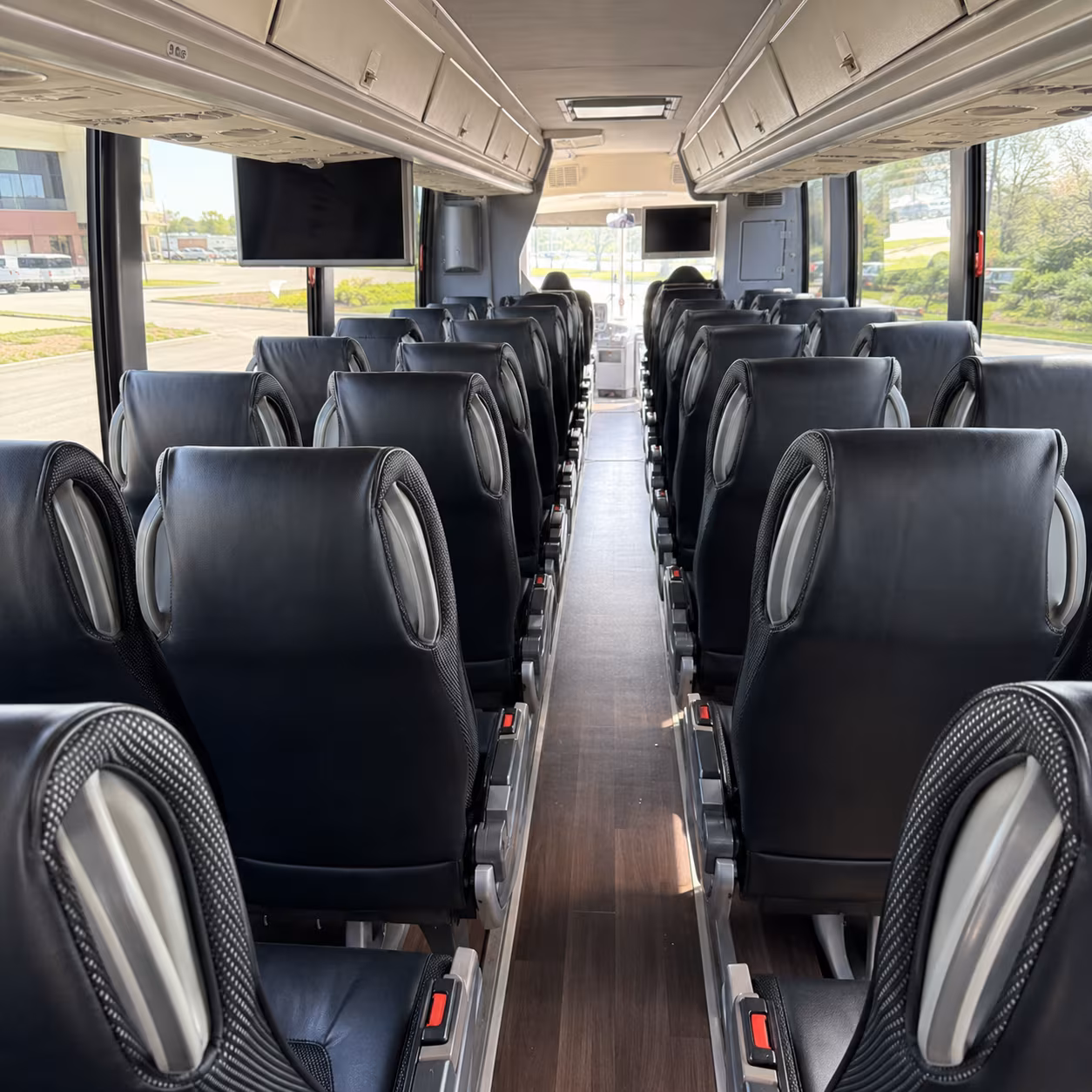 brownsville 56 passenger charter bus inside