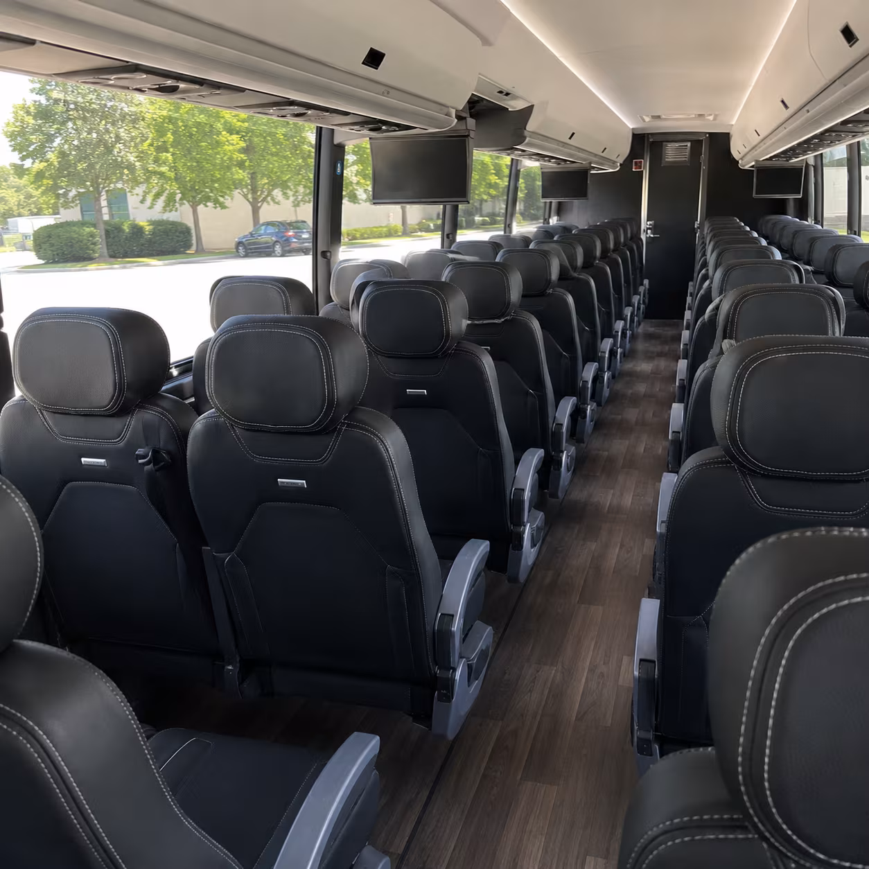 brownsville 56 passenger charter bus interior